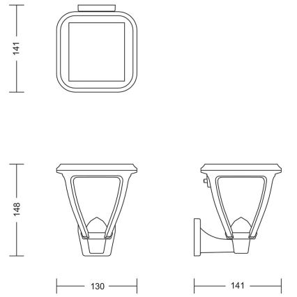 Philips - Iluminação de parede solar LED VAPORA LED/1,5W/3,7V IP44