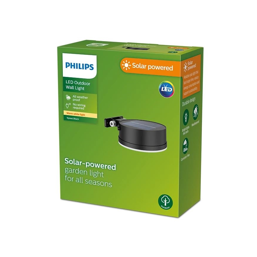 Philips - Iluminação de parede solar LED VYNCE LED/1,5W/3,7V IP44