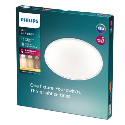 Philips - Iluminação de teto LED com regulação 1xLED/15W/230V 2700K