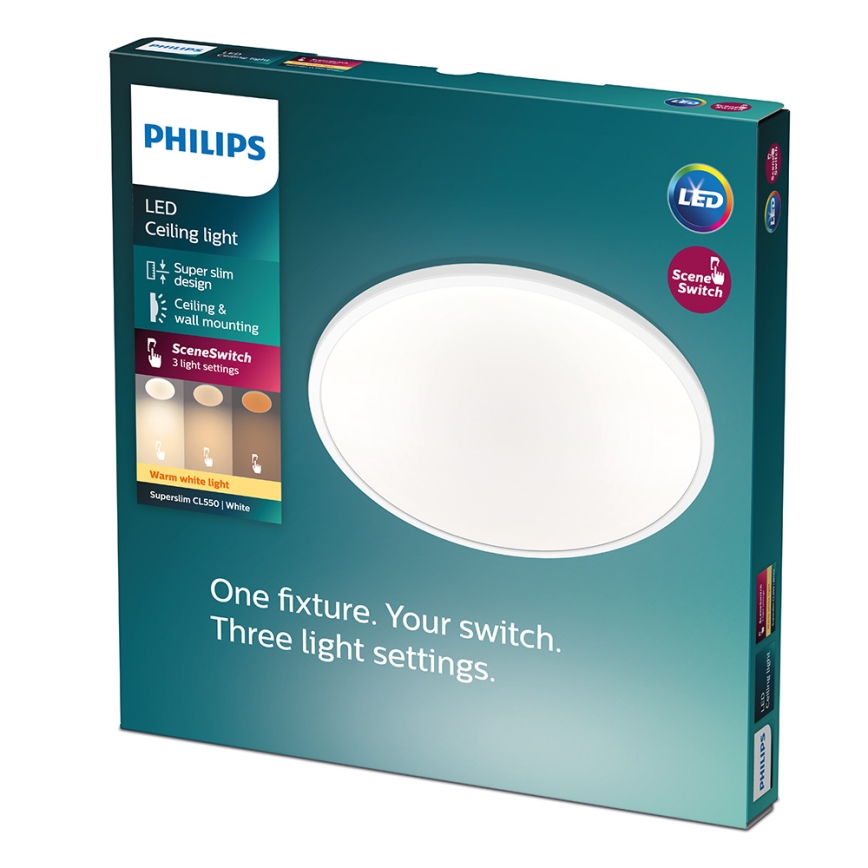 Philips - Iluminação de teto LED com regulação 1xLED/15W/230V 2700K