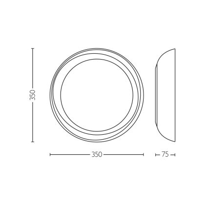 Philips - Iluminação de teto LED com regulação FLETA SCENE SWITCH LED/10W/230V 2700K branco