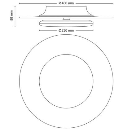 Philips- Iluminação de teto LED com regulação SCENE SWITCH LED/30W/230V 4000K preto
