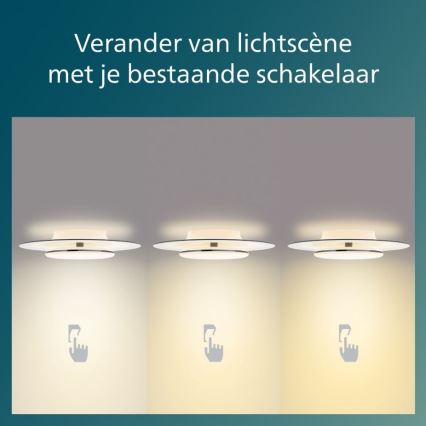 Philips- Iluminação de teto LED com regulação SCENE SWITCH LED/40W/230V 2700K preto