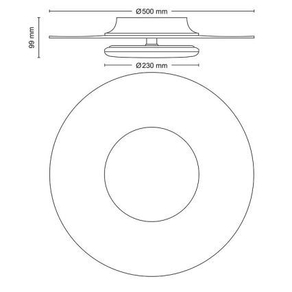 Philips- Iluminação de teto LED com regulação SCENE SWITCH LED/40W/230V 2700K preto