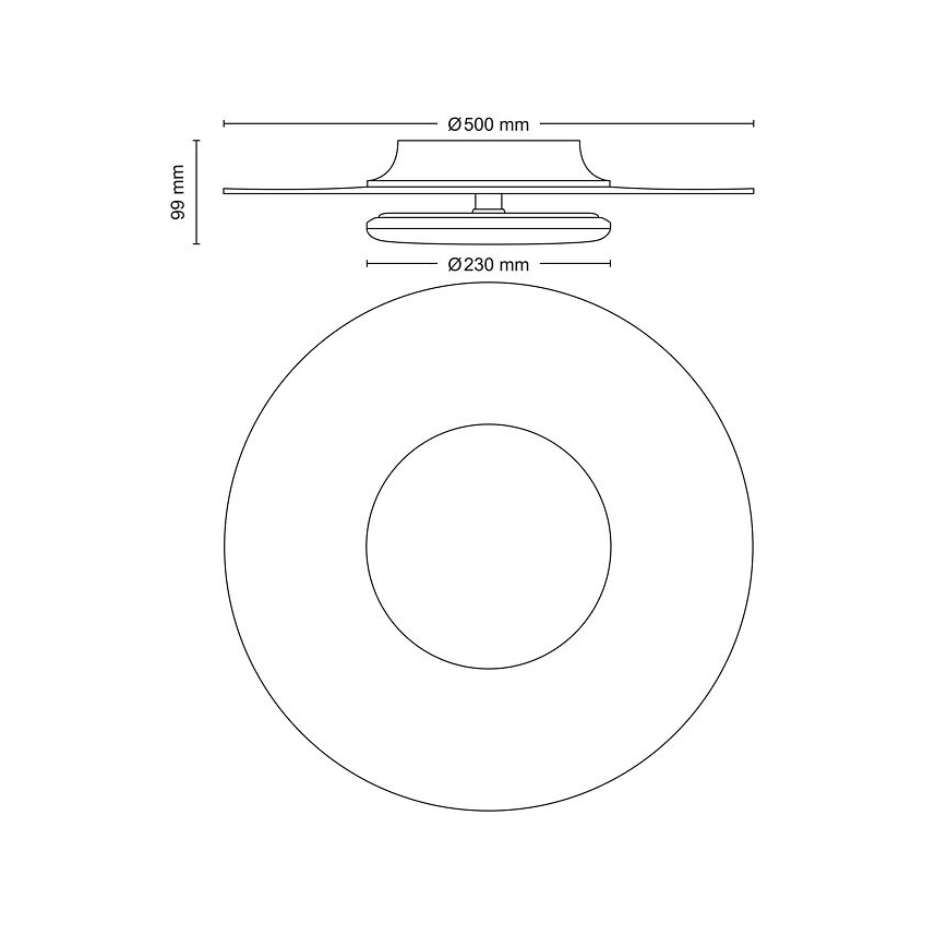 Philips- Iluminação de teto LED com regulação SCENE SWITCH LED/40W/230V 2700K preto