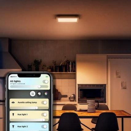 Philips - Iluminação de teto LED com regulação Hue LED/19W/230V 2200-6500K + controlo remoto