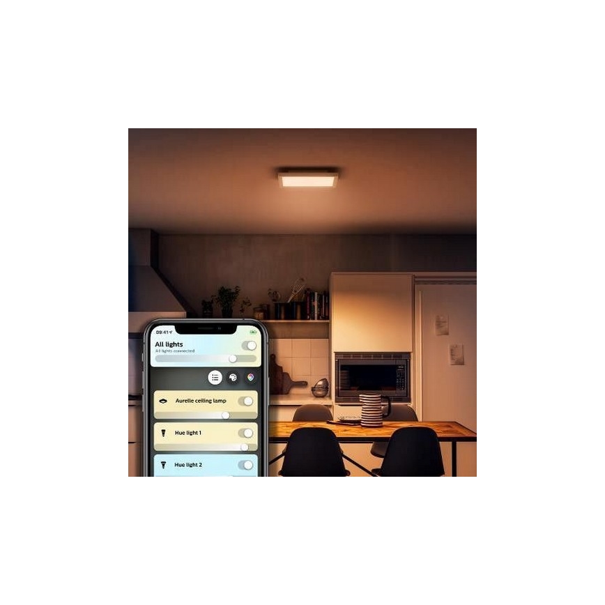 Philips - Iluminação de teto LED com regulação Hue LED/19W/230V 2200-6500K + controlo remoto