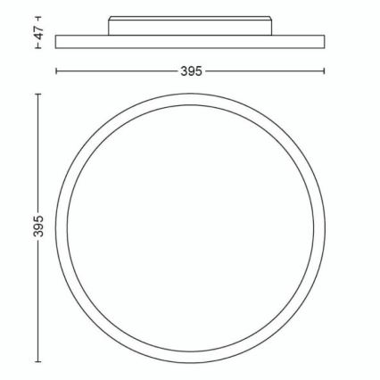 Philips - Iluminação de teto LED com regulação Hue LED/19W/230V 2200-6500K + controlo remoto
