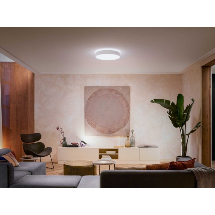 Philips - Iluminação de teto LED com regulação Hue LED/33,5W/230V 2200-6500K diâmetro 425 mm branco + controlo remoto