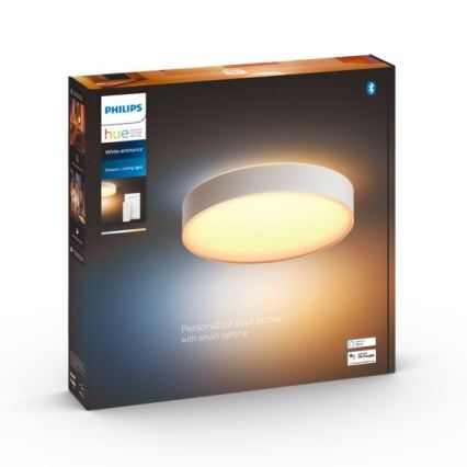 Philips - Iluminação de teto LED com regulação Hue LED/33,5W/230V 2200-6500K diâmetro 425 mm branco + controlo remoto