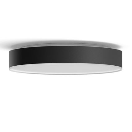 Philips - Iluminação de teto LED com regulação Hue LED/33,5W/230V 2200-6500K diâmetro 425 mm preto + controlo remoto