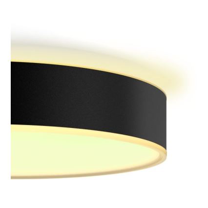 Philips - Iluminação de teto LED com regulação Hue LED/33,5W/230V 2200-6500K diâmetro 425 mm preto + controlo remoto