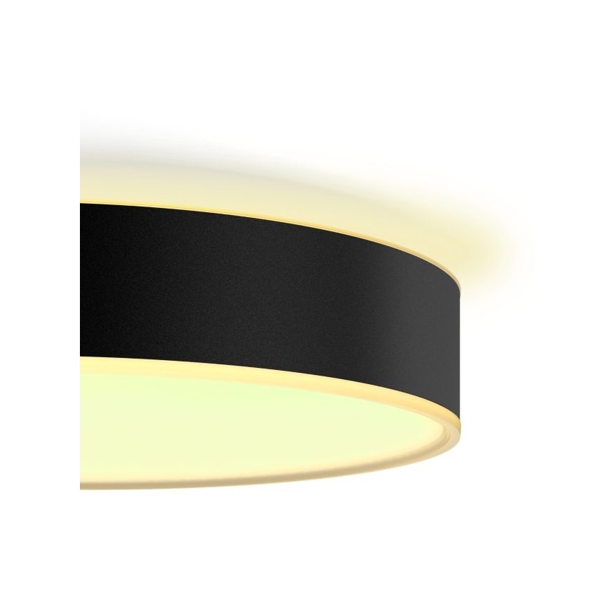 Philips - Iluminação de teto LED com regulação Hue LED/33,5W/230V 2200-6500K diâmetro 425 mm preto + controlo remoto