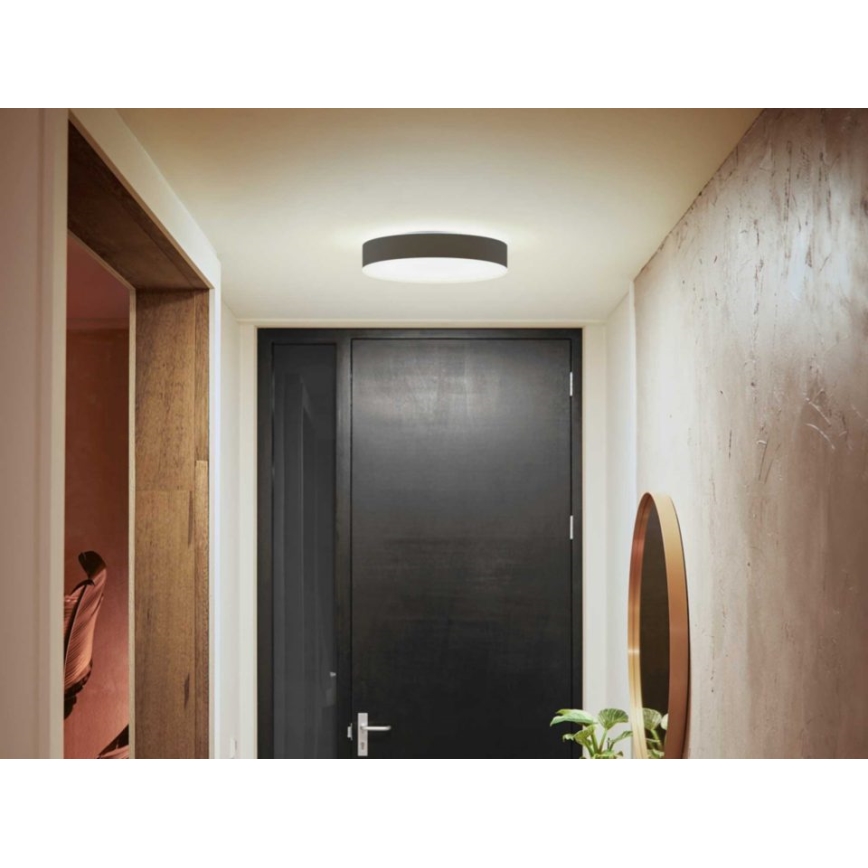 Philips - Iluminação de teto LED com regulação Hue LED/19,2W/230V 2200-6500K diâmetro 381 mm preto + controlo remoto