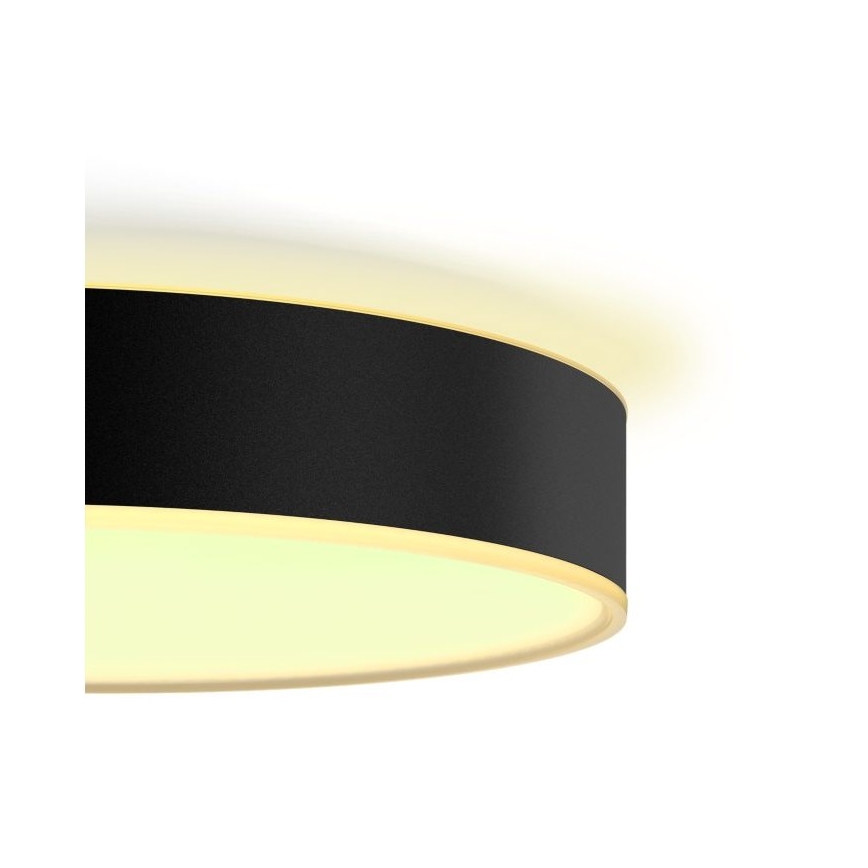 Philips - Iluminação de teto LED com regulação Hue LED/19,2W/230V 2200-6500K diâmetro 381 mm preto + controlo remoto