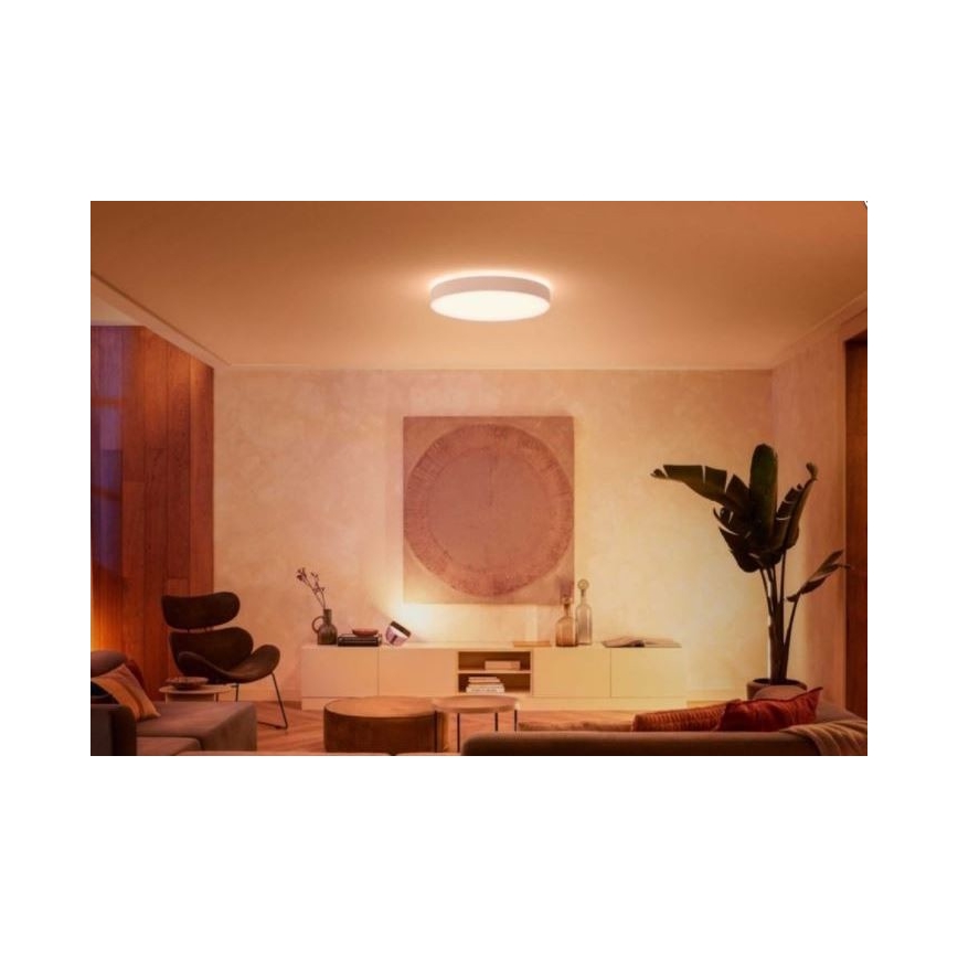 Philips - Iluminação de teto LED com regulação Hue LED/48W/230V 2200-6500K diâmetro 551 mm branco + controlo remoto