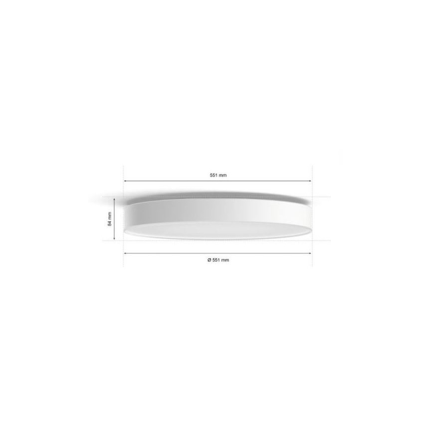 Philips - Iluminação de teto LED com regulação Hue LED/48W/230V 2200-6500K diâmetro 551 mm branco + controlo remoto