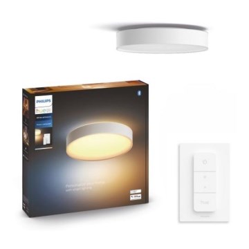 Philips - Iluminação de teto LED com regulação Hue LED/33,5W/230V 2200-6500K diâmetro 425 mm branco + controlo remoto