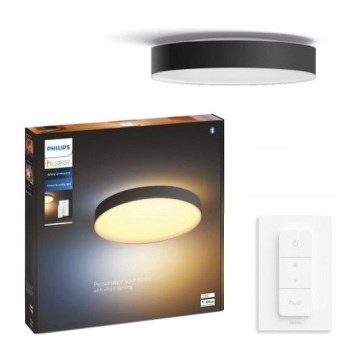 Philips - Iluminação de teto LED com regulação Hue LED/48W/230V 2200-6500K diâmetro 551 mm preto + controlo remoto
