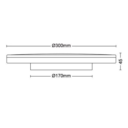 Philips - Iluminação de teto LED com regulação SCENE SWITCH LED/18W/230V diâmetro 30 cm 2700K branco