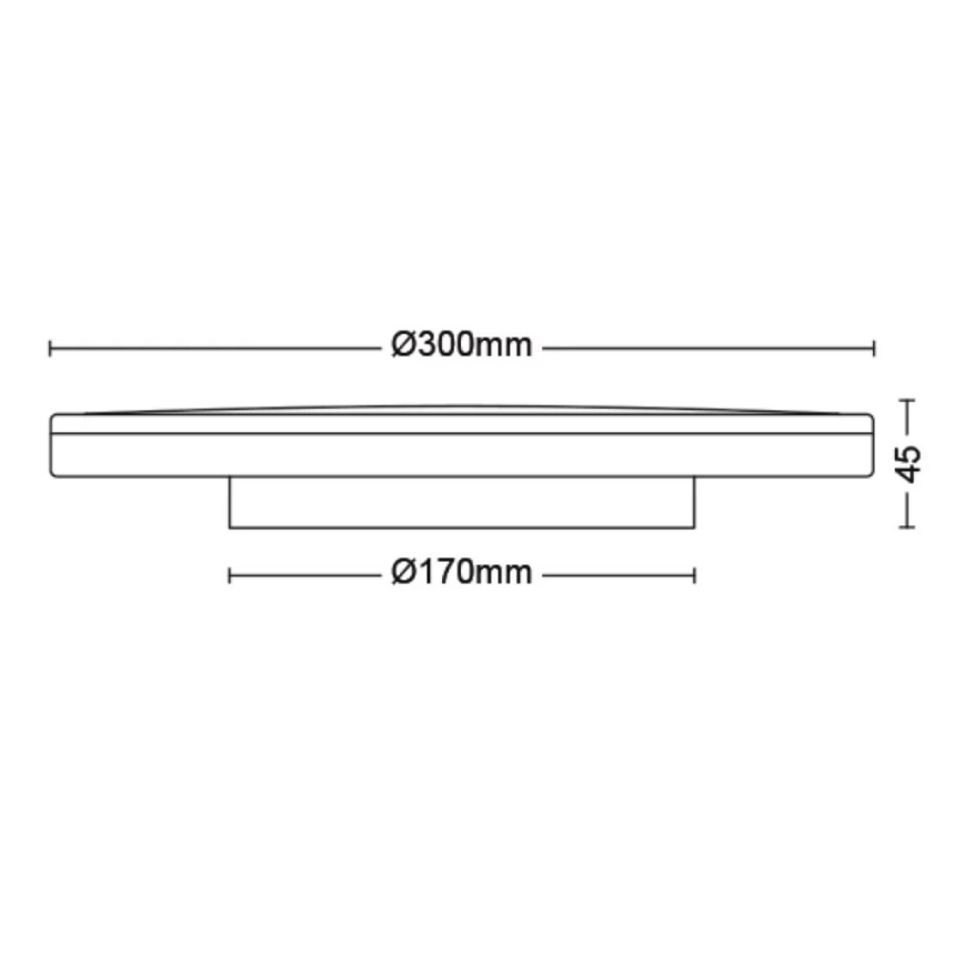 Philips - Iluminação de teto LED com regulação SCENE SWITCH LED/18W/230V diâmetro 30 cm 2700K branco