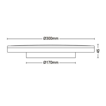 Philips - Iluminação de teto LED com regulação SCENE SWITCH LED/18W/230V diâmetro 30 cm 4000K branco
