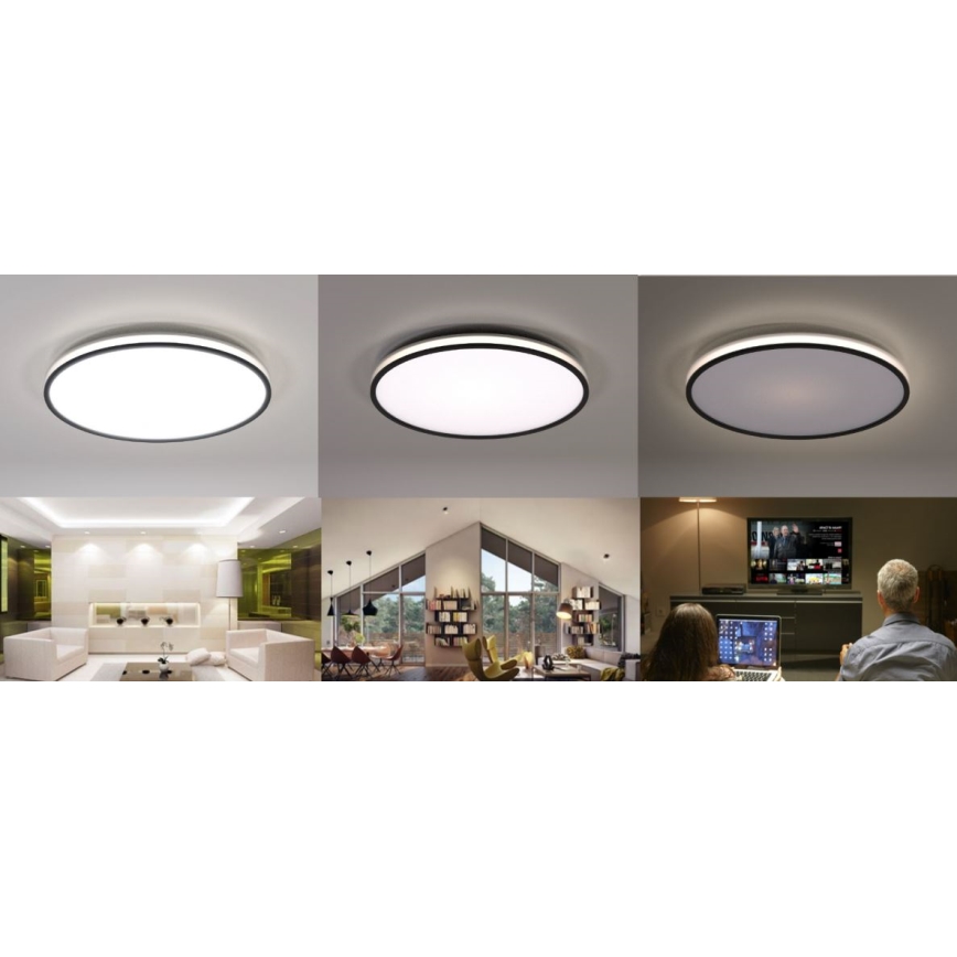 Philips - Iluminação de teto LED com regulação SCENE SWITCH LED/22W/230V diâmetro 40 cm 4000K preto