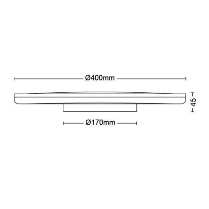 Philips - Iluminação de teto LED com regulação SCENE SWITCH LED/22W/230V diâmetro 40 cm 4000K branco