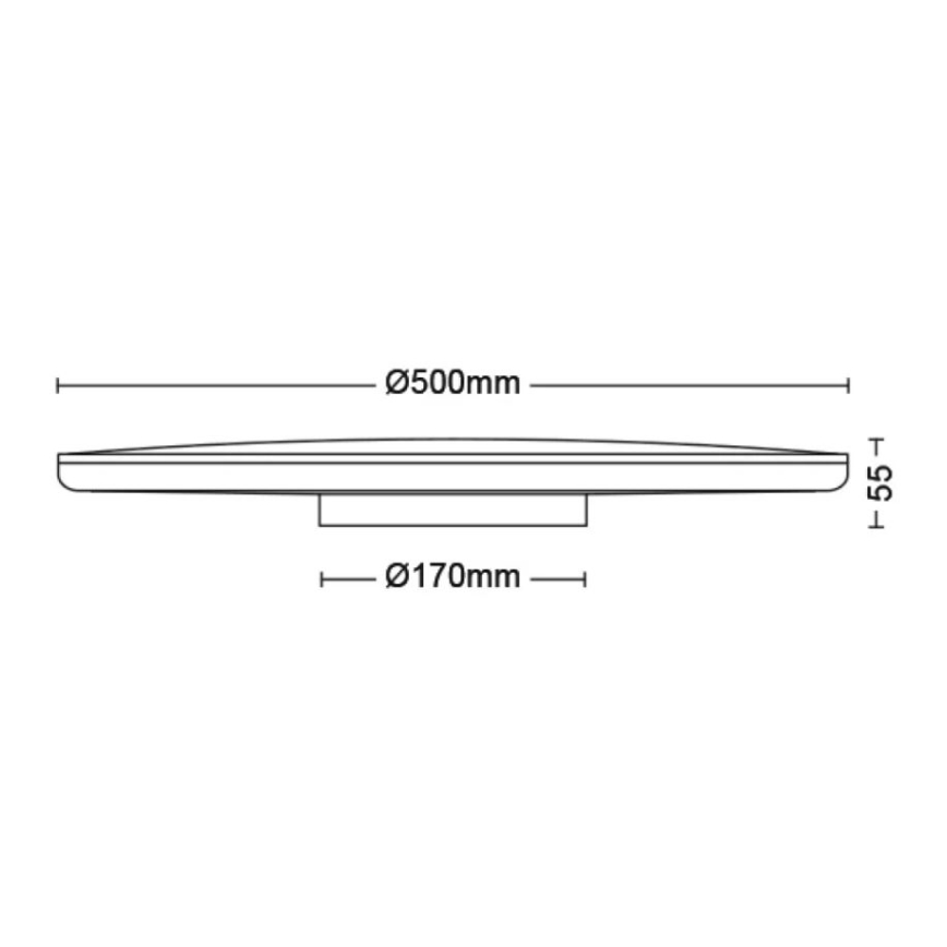 Philips - Iluminação de teto LED com regulação SCENE SWITCH LED/36W/230V diâmetro 50 cm 2700K branco