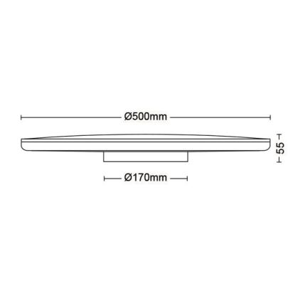 Philips - Iluminação de teto LED com regulação SCENE SWITCH LED/36W/230V diâmetro 50 cm 4000K preto