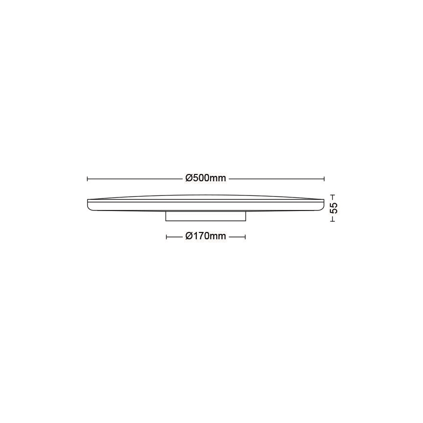 Philips - Iluminação de teto LED com regulação SCENE SWITCH LED/36W/230V diâmetro 50 cm 4000K preto