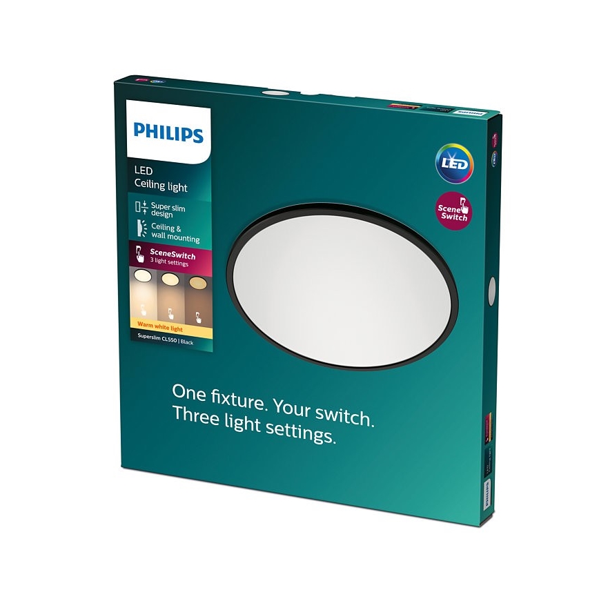 Philips - Iluminação de teto LED com regulação SCENE SWITCH LED/18W/230V