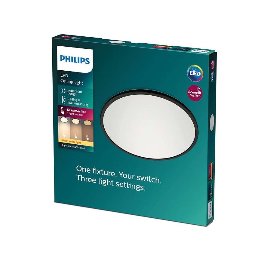 Philips - Iluminação de teto LED com regulação SUPERSLIM CL550 LED/15W/230V
