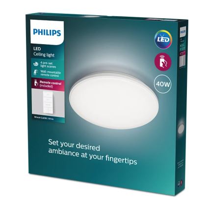 Philips - Iluminação de teto LED com regulação LED/40W/230V 2700-6500K + controlo remoto