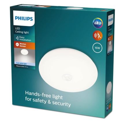 Philips - Iluminação de teto LED com sensor LED/16W/230V 4000K