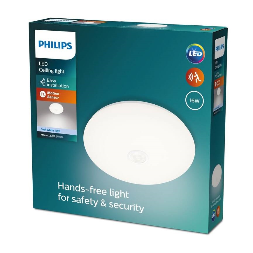 Philips - Iluminação de teto LED com sensor LED/16W/230V 4000K