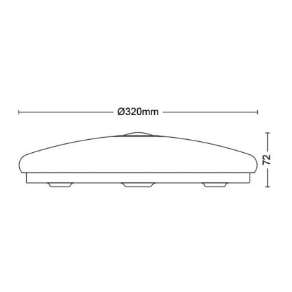 Philips - Iluminação de teto LED com sensor LED/16W/230V 2700K