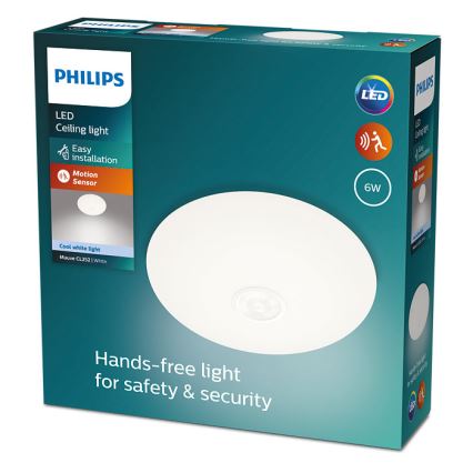 Philips - Iluminação de teto LED com sensor MAUVE LED/6W/230V 4000K