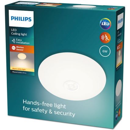 Philips - Iluminação de teto LED com sensor MAUVE LED/6W/230V