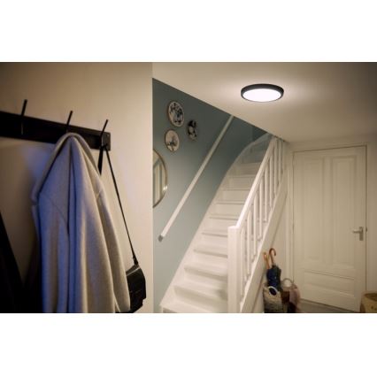 Philips - Iluminação de teto LED LED/12W/230V 2700K preta