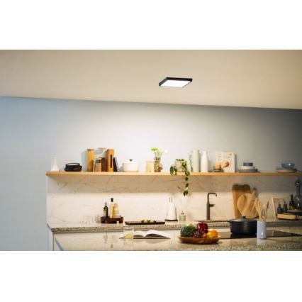 Philips - Iluminação de teto LED LED/12W/230V 2700K preta