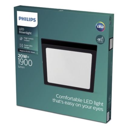Philips - Iluminação de teto LED LED/20W/230V 2700K preta