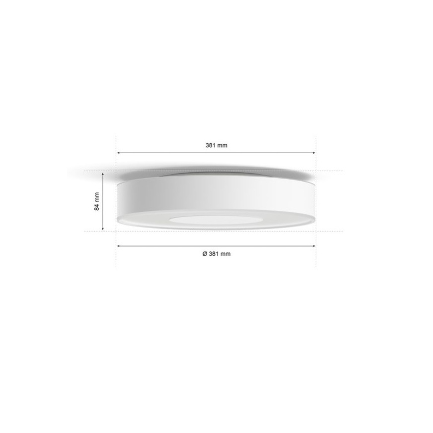 Philips - Iluminação de teto LED RGB com regulação Hue INFUSE LED/33,5W/230V 2000-6500K d. 381 mm branca