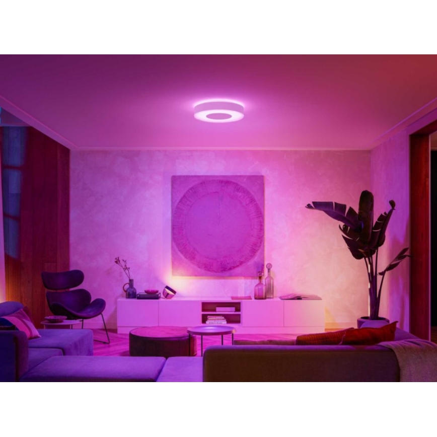 Philips - Iluminação de teto LED RGB com regulação Hue INFUSE LED/52,5W/230V 2000-6500K d. 425 mm branca