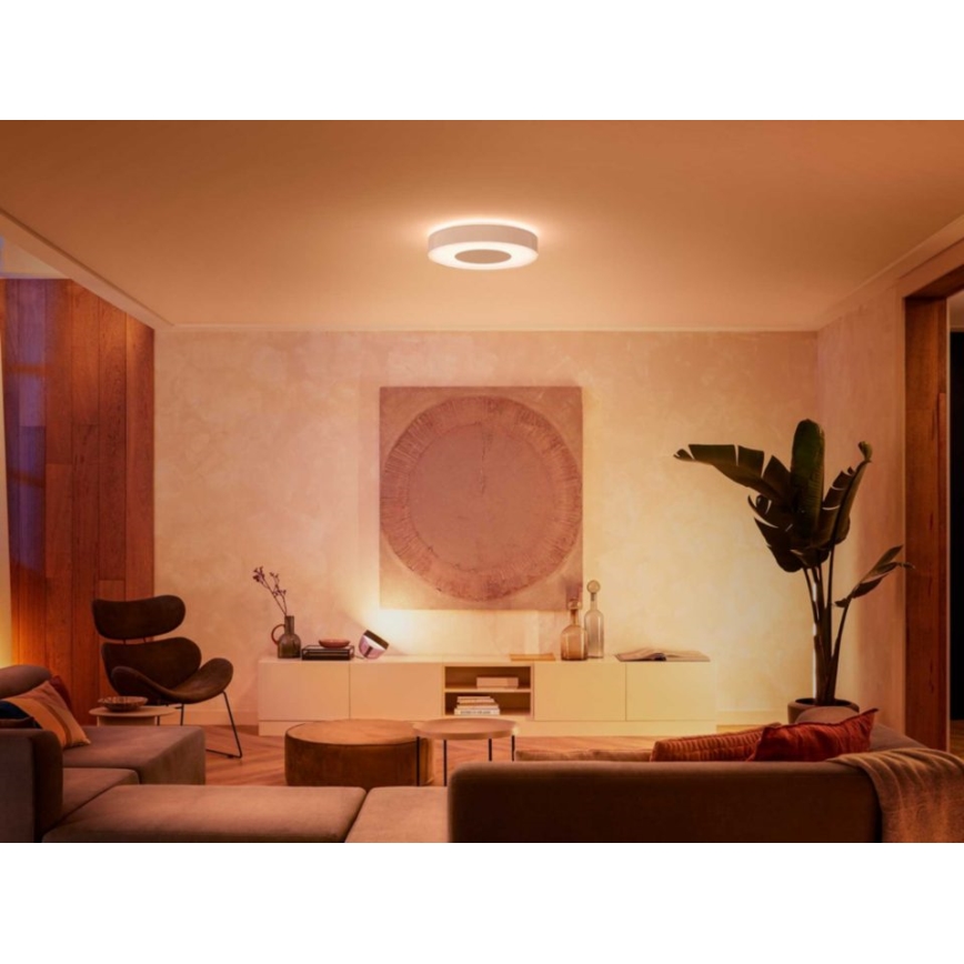 Philips - Iluminação de teto LED RGB com regulação Hue INFUSE LED/52,5W/230V 2000-6500K d. 425 mm branca