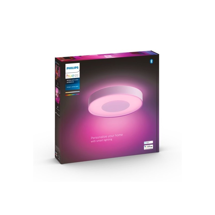 Philips - Iluminação de teto LED RGB com regulação Hue INFUSE LED/52,5W/230V 2000-6500K d. 425 mm branca