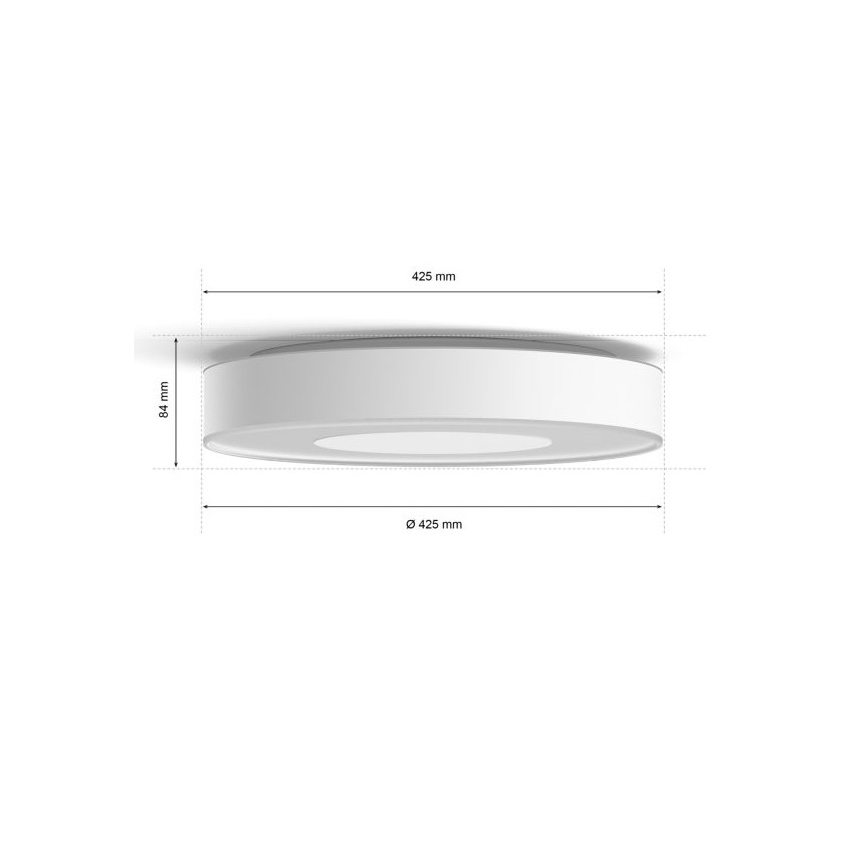 Philips - Iluminação de teto LED RGB com regulação Hue INFUSE LED/52,5W/230V 2000-6500K d. 425 mm branca