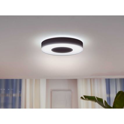 Philips - Iluminação de teto LED RGB com regulação Hue INFUSE LED/52,5W/230V 2000-6500K d. 425 mm preta