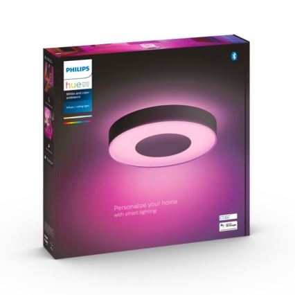 Philips - Iluminação de teto LED RGB com regulação Hue INFUSE LED/52,5W/230V 2000-6500K d. 425 mm preta