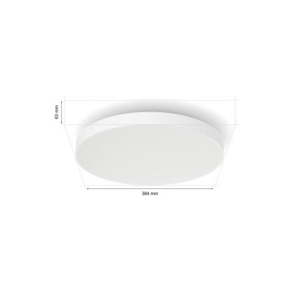 Philips - Iluminação de teto LED RGBW com regulação Hue DATURA LED/48W/230V 2000-6500K